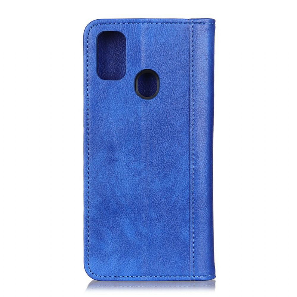 Schutzhülle Für Xiaomi Redmi 9C Flip Case Anhänger Aus Gespaltenem Litschi-leder