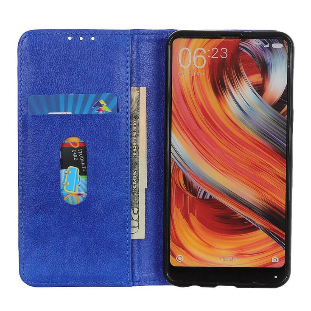 Schutzhülle Für Xiaomi Redmi 9C Flip Case Anhänger Aus Gespaltenem Litschi-leder