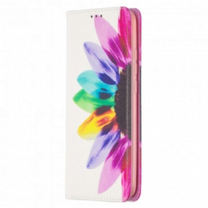 Schutzhülle Für Xiaomi Redmi 9C Flip Case Aquarell Blume