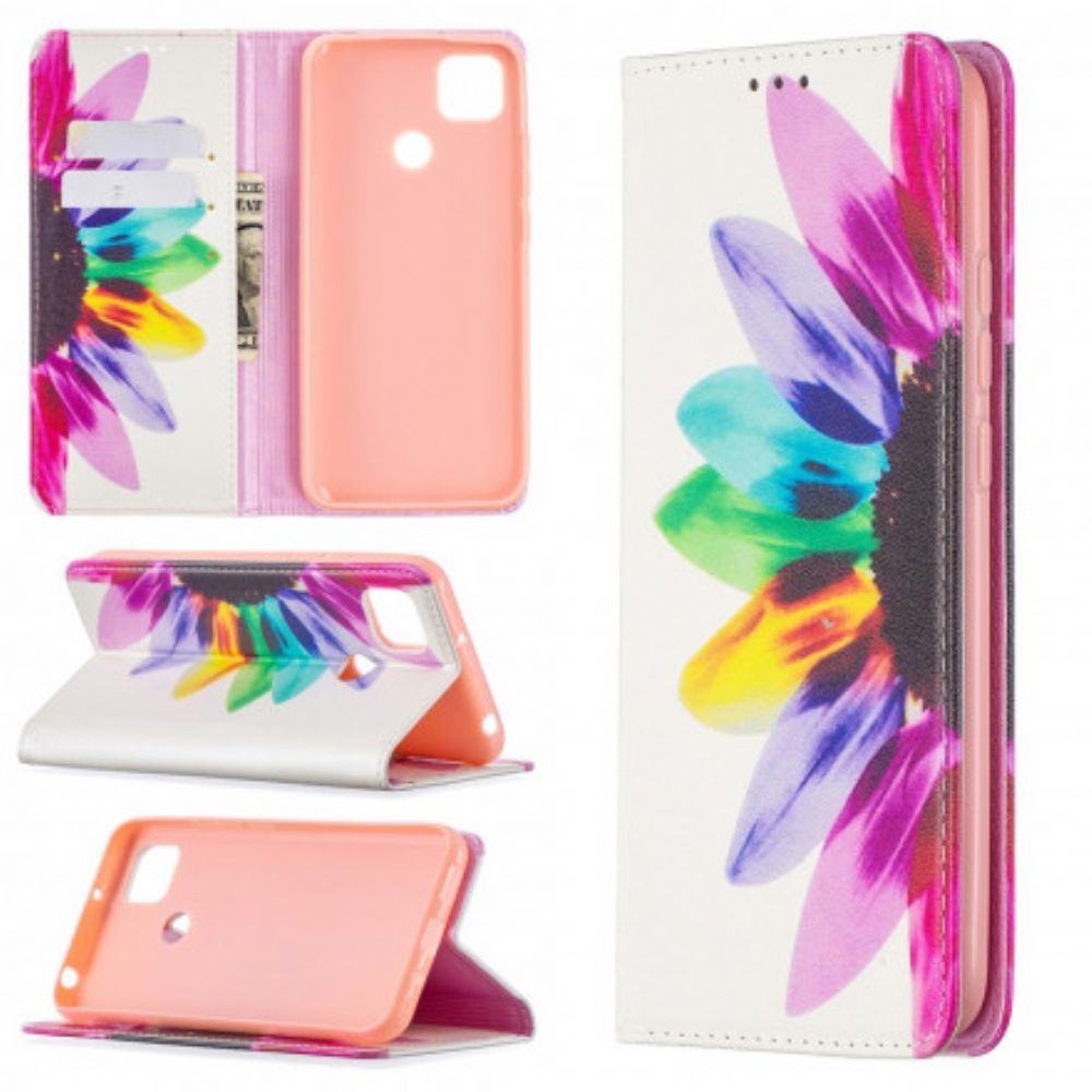 Schutzhülle Für Xiaomi Redmi 9C Flip Case Aquarell Blume