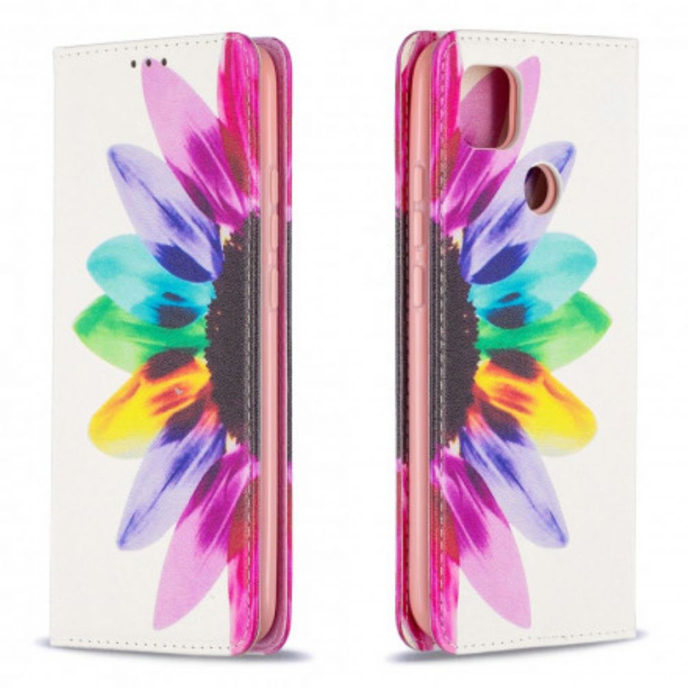 Schutzhülle Für Xiaomi Redmi 9C Flip Case Aquarell Blume