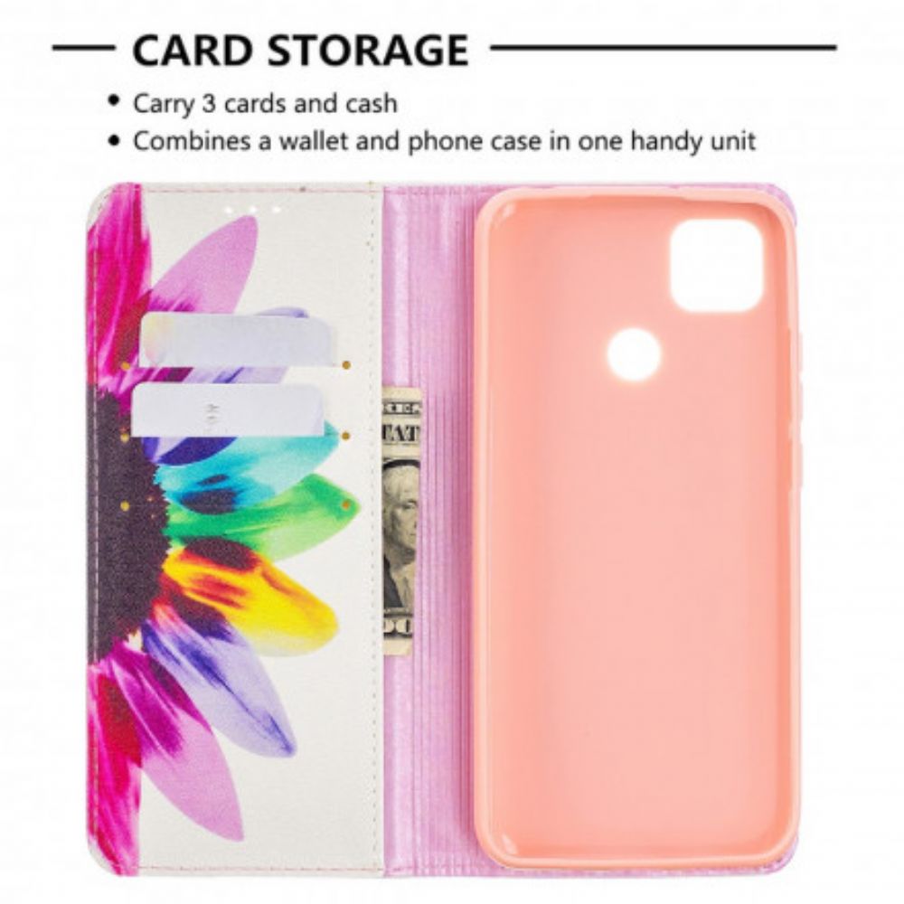 Schutzhülle Für Xiaomi Redmi 9C Flip Case Aquarell Blume