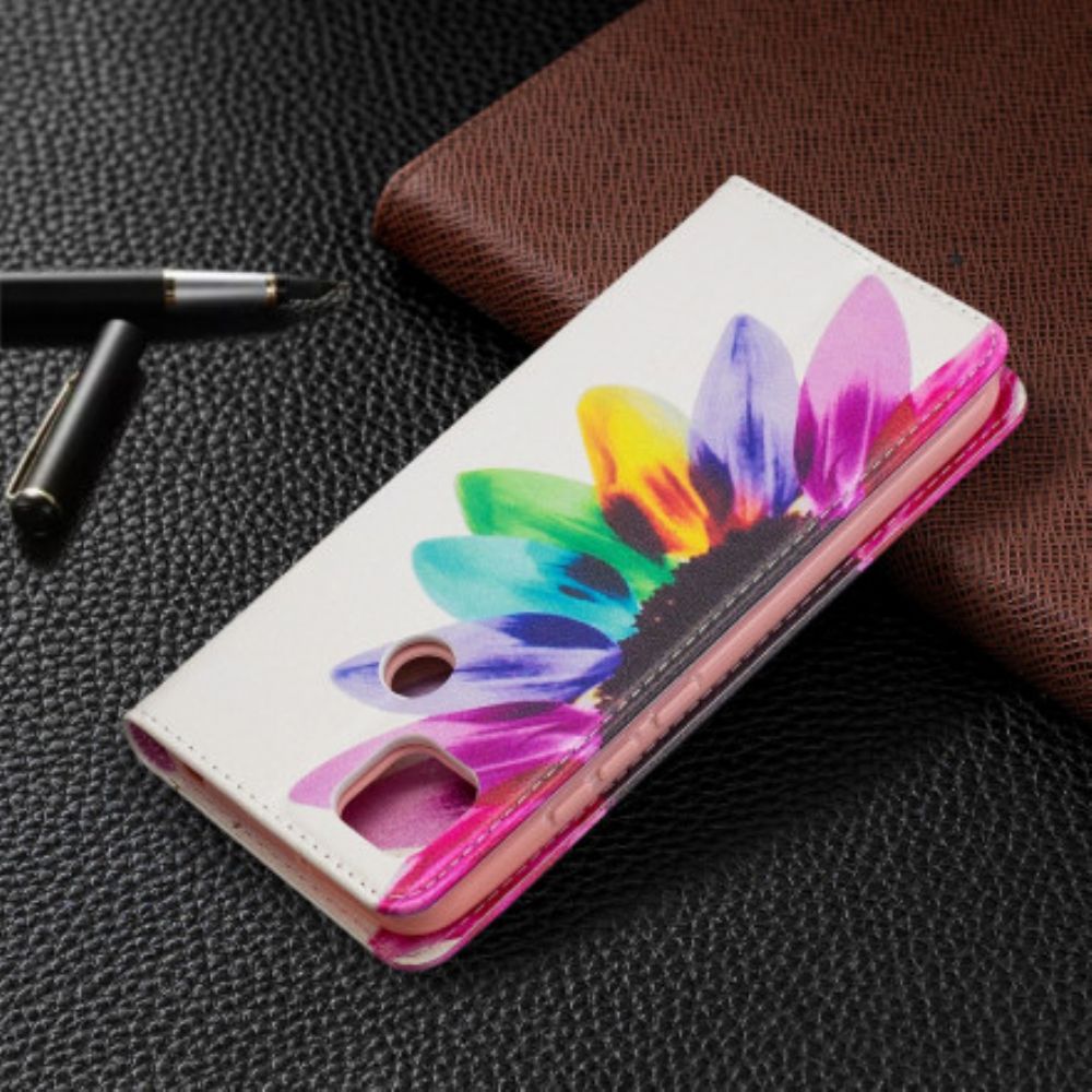 Schutzhülle Für Xiaomi Redmi 9C Flip Case Aquarell Blume