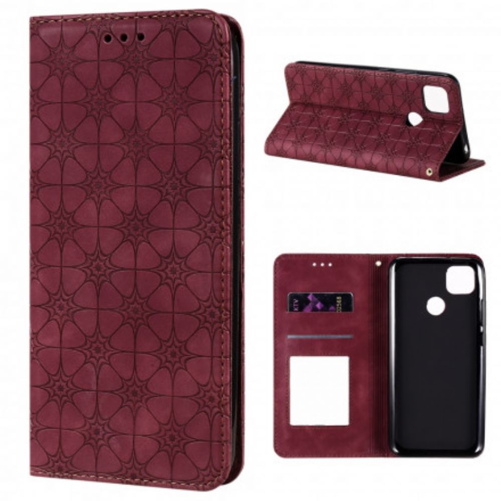 Schutzhülle Für Xiaomi Redmi 9C Flip Case Barockblumen