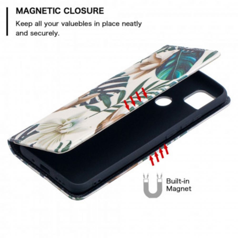 Schutzhülle Für Xiaomi Redmi 9C Flip Case Blätter