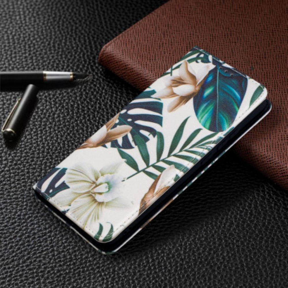 Schutzhülle Für Xiaomi Redmi 9C Flip Case Blätter