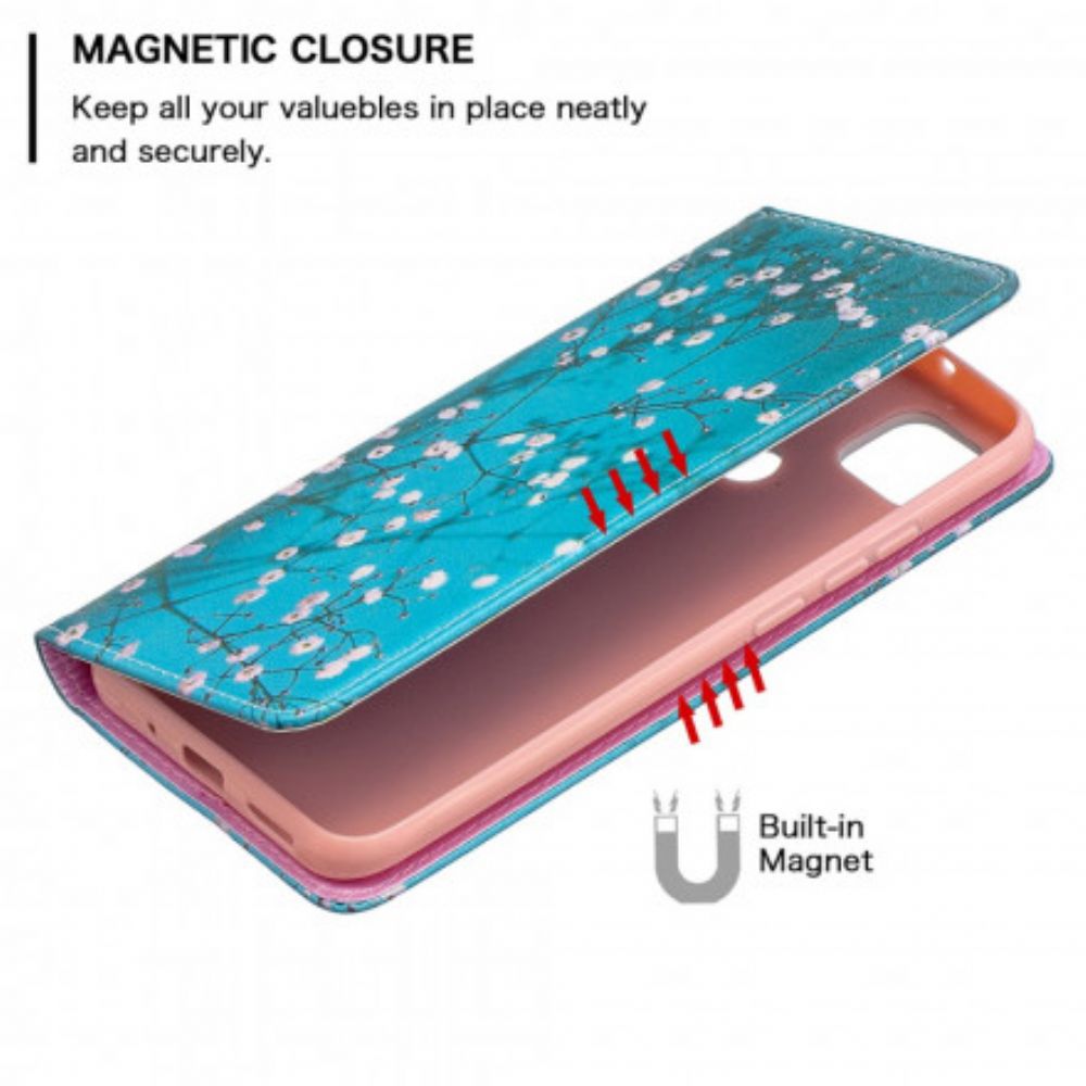 Schutzhülle Für Xiaomi Redmi 9C Flip Case Blühende Zweige