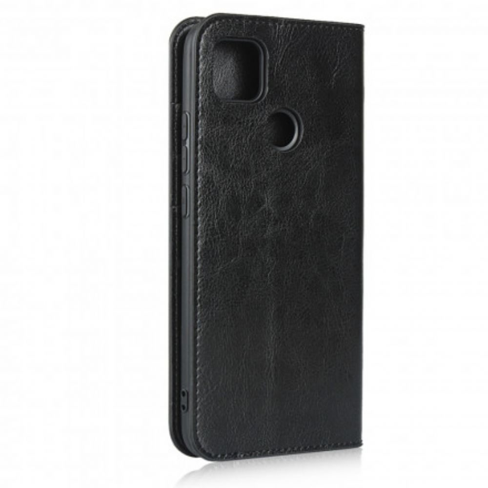 Schutzhülle Für Xiaomi Redmi 9C Flip Case Echtes Leder