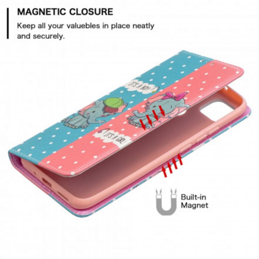 Schutzhülle Für Xiaomi Redmi 9C Flip Case Elefantenbabys