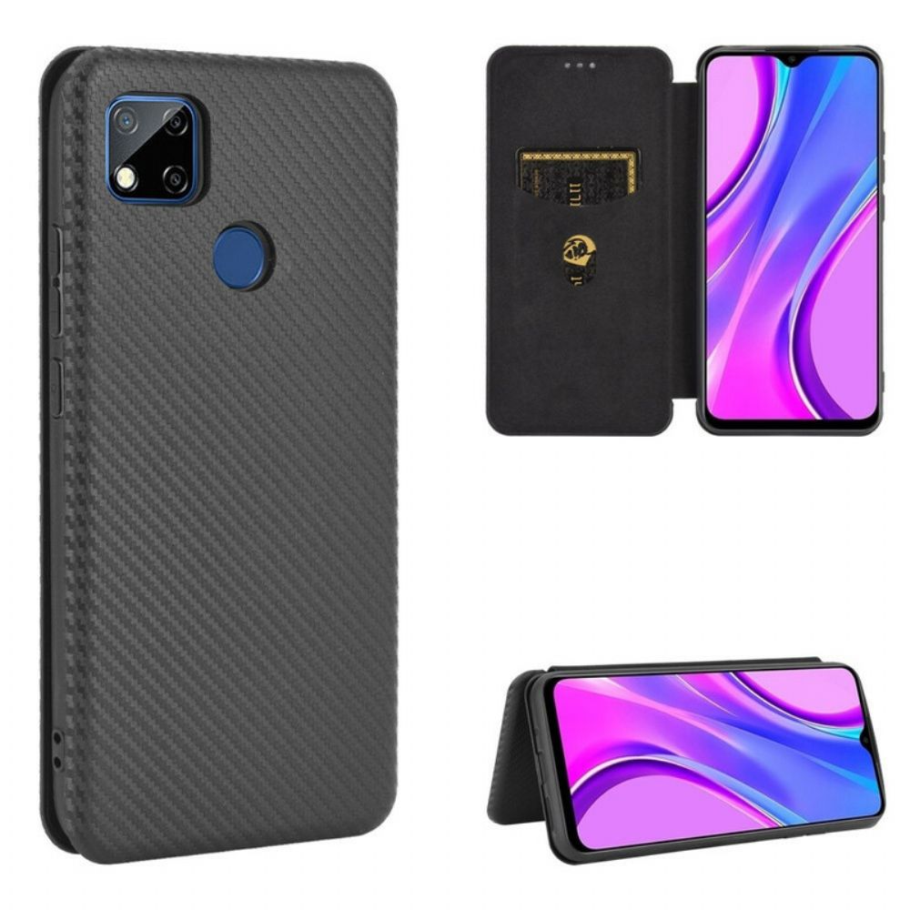 Schutzhülle Für Xiaomi Redmi 9C Flip Case Farbiges Karbon-silikon