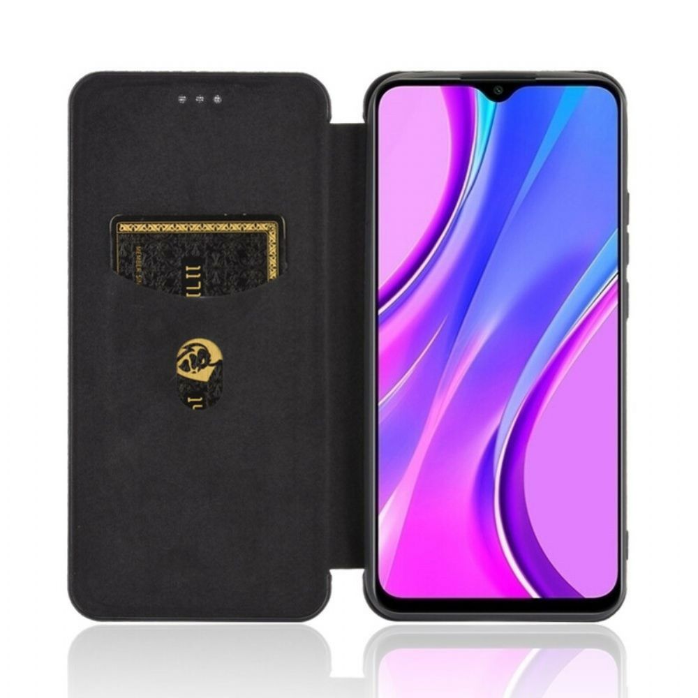 Schutzhülle Für Xiaomi Redmi 9C Flip Case Farbiges Karbon-silikon