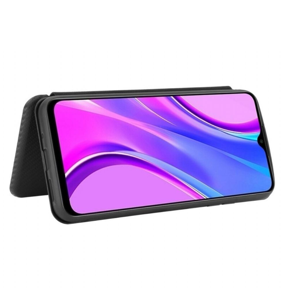 Schutzhülle Für Xiaomi Redmi 9C Flip Case Farbiges Karbon-silikon