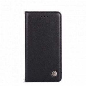 Schutzhülle Für Xiaomi Redmi 9C Flip Case Lederoptik Mit Nieten