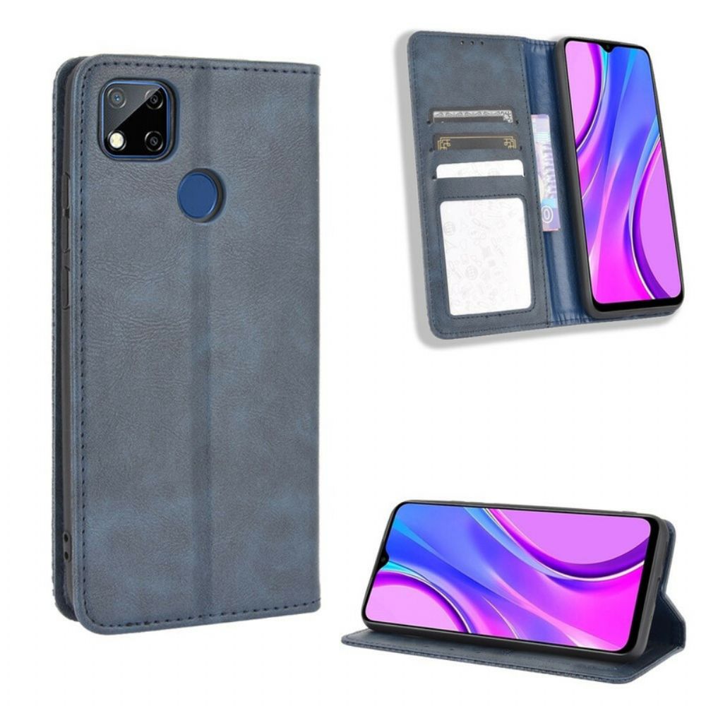 Schutzhülle Für Xiaomi Redmi 9C Flip Case Stilisierter Vintage-ledereffekt