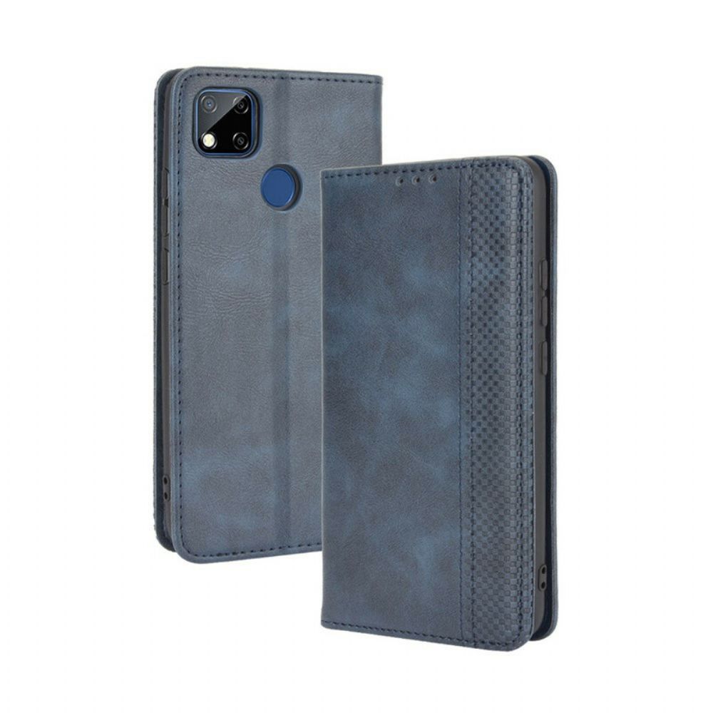 Schutzhülle Für Xiaomi Redmi 9C Flip Case Stilisierter Vintage-ledereffekt