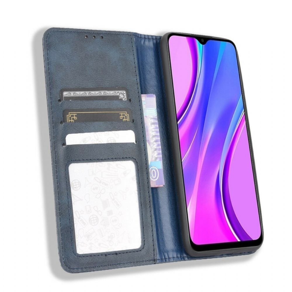 Schutzhülle Für Xiaomi Redmi 9C Flip Case Stilisierter Vintage-ledereffekt