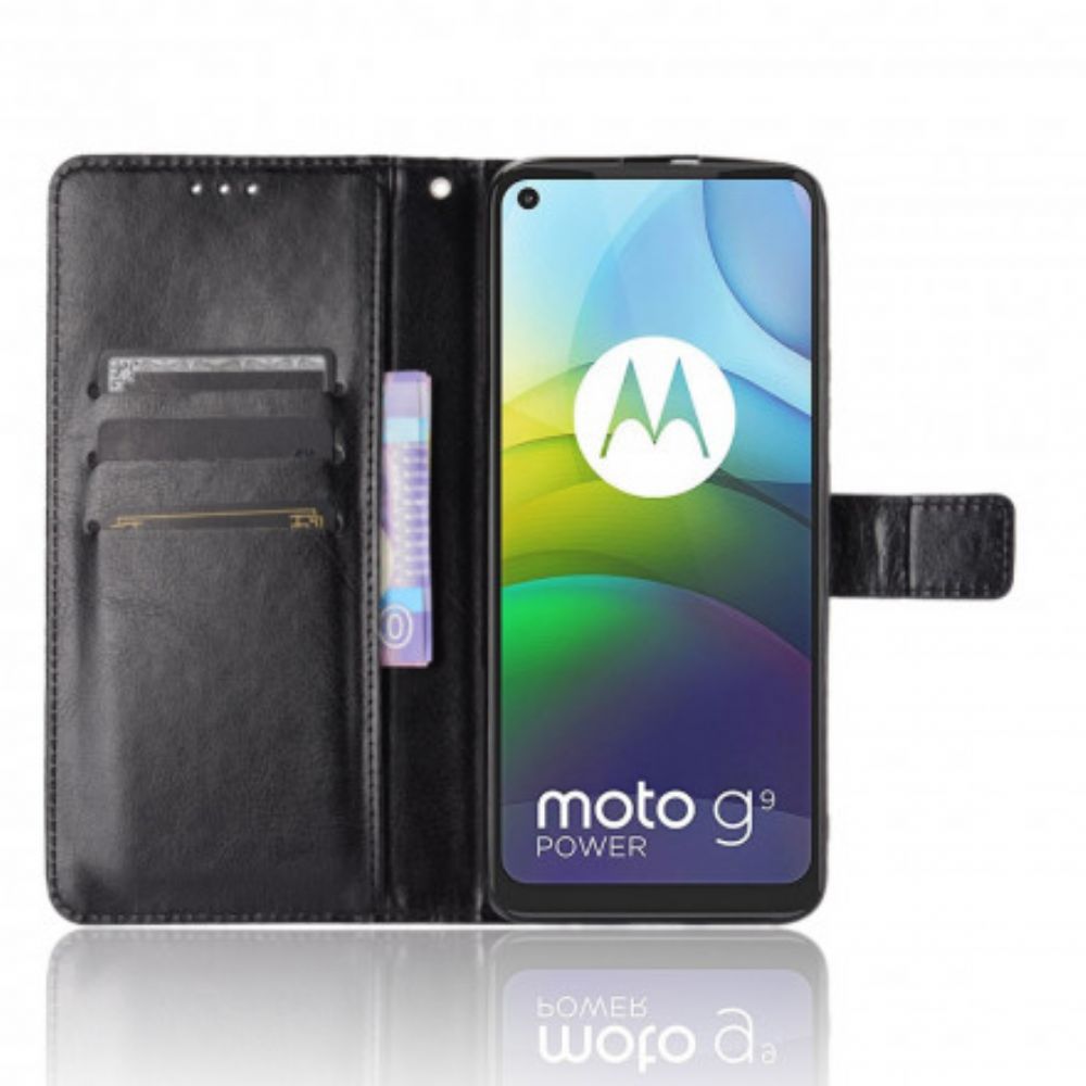 Lederhüllen Für Moto G9 Power Auffälliges Kunstleder