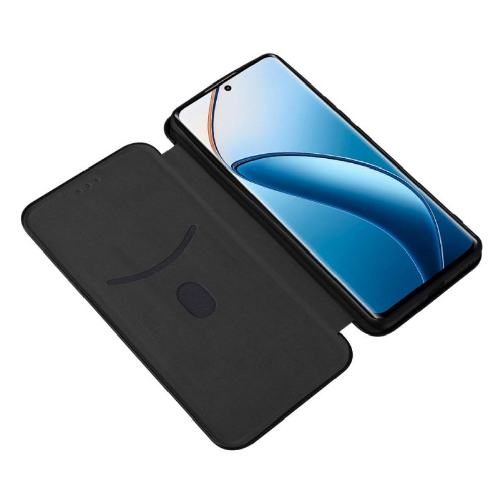 Flip Case Für Realme 12 Pro / 12 Pro Plus Kohlefaser