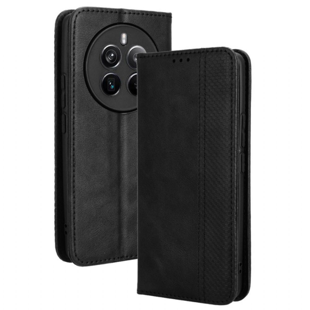 Flip Case Für Realme 12 Pro / 12 Pro Plus Retro-textur