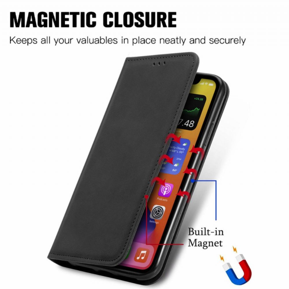 Flip Case Für Realme 12 Pro / 12 Pro Plus Wildledereffekt