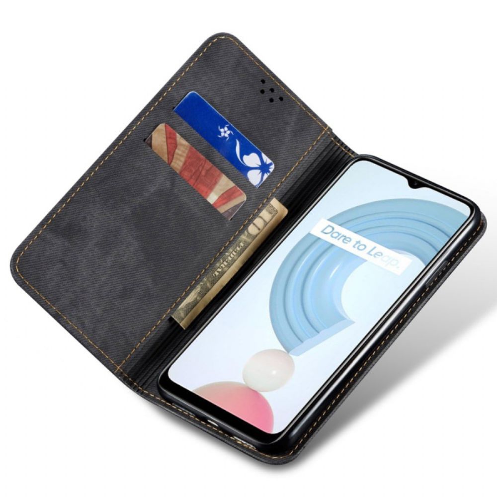 Flip Case Realme 12 Pro / 12 Pro Plus Jeansstoff