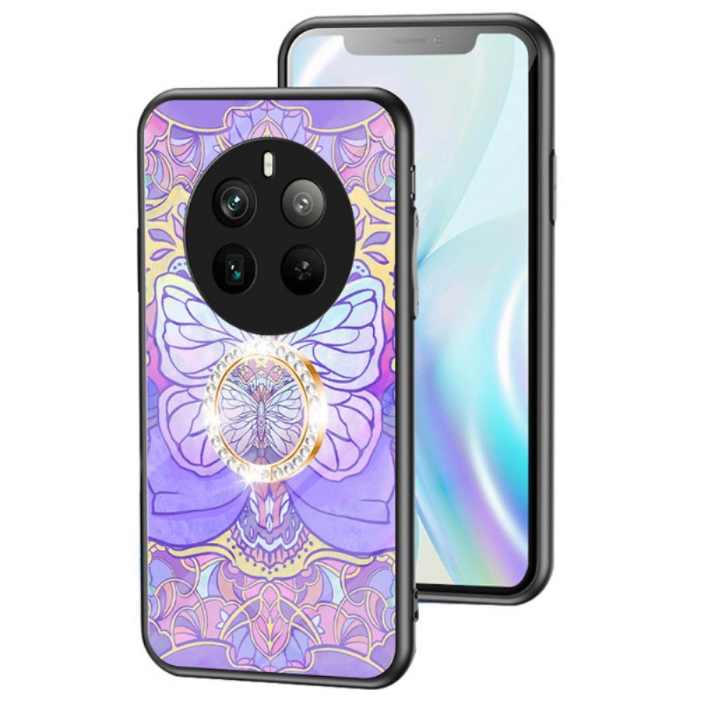 Hülle Realme 12 Pro / 12 Pro Plus Handyhülle Butterfly-serie Mit Ringhalterung Aus Gehärtetem Glas