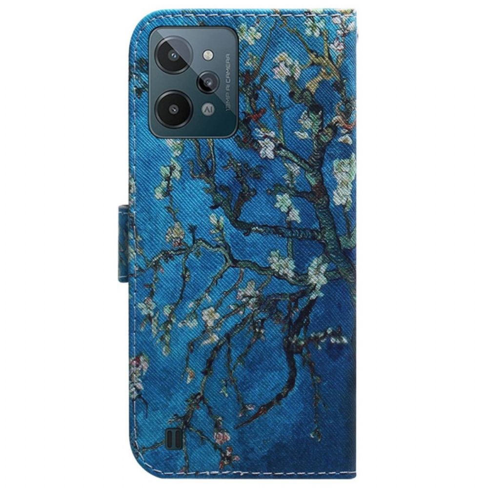 Flip Case Für Realme C31 Aprikosenblüte