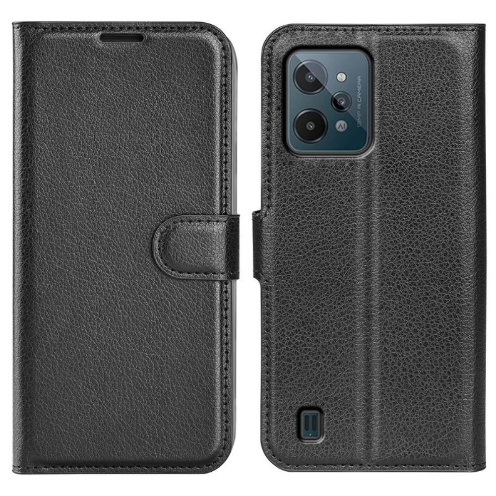 Flip Case Für Realme C31 Auffälliges Kunstleder