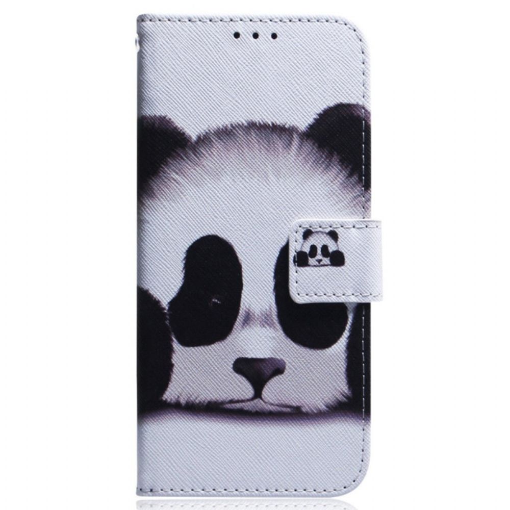 Flip Case Für Realme C31 Hübscher Panda