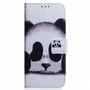 Flip Case Für Realme C31 Hübscher Panda