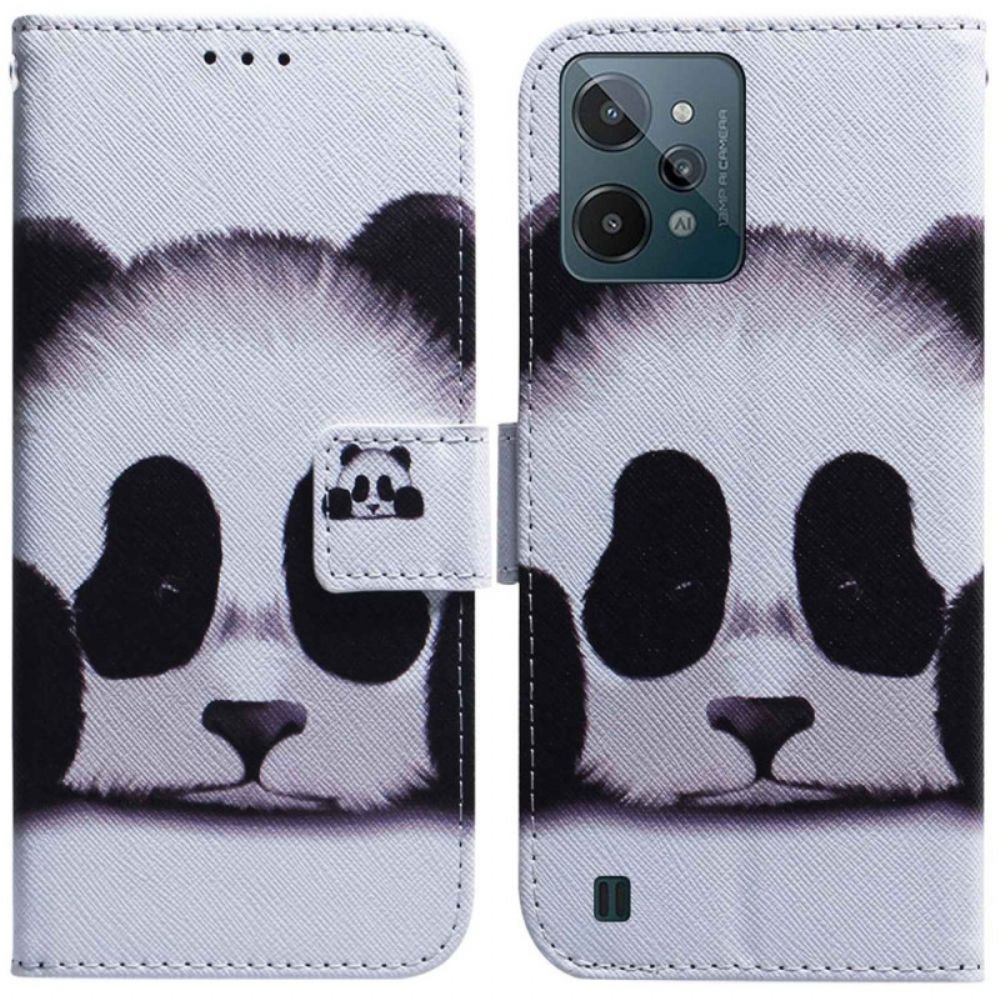 Flip Case Für Realme C31 Hübscher Panda