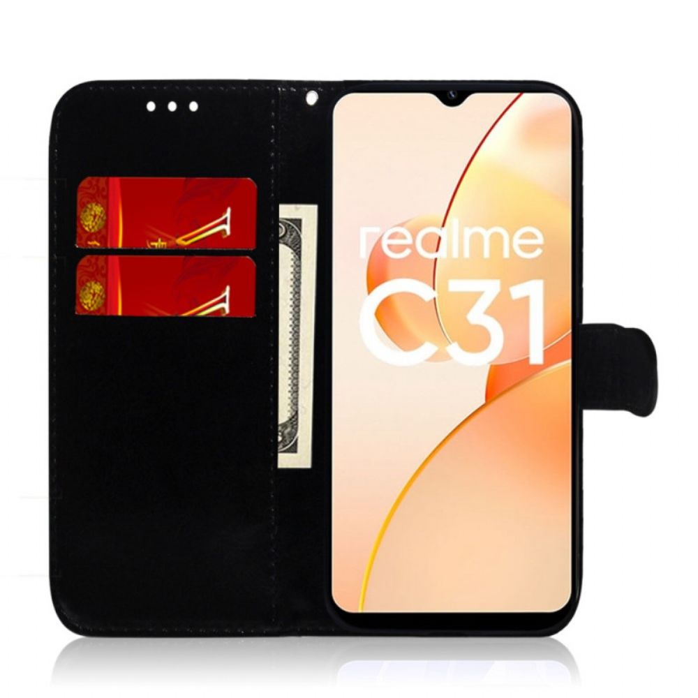 Lederhüllen Für Realme C31 Aus Kunstleder Mit Riemen