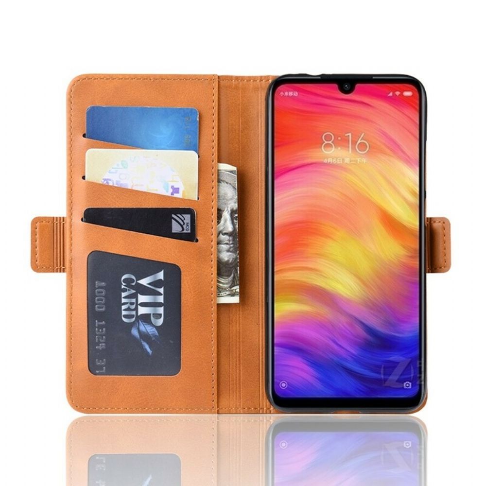 Flip Case Für Xiaomi Redmi Note 7 Flip Case Doppelklappe