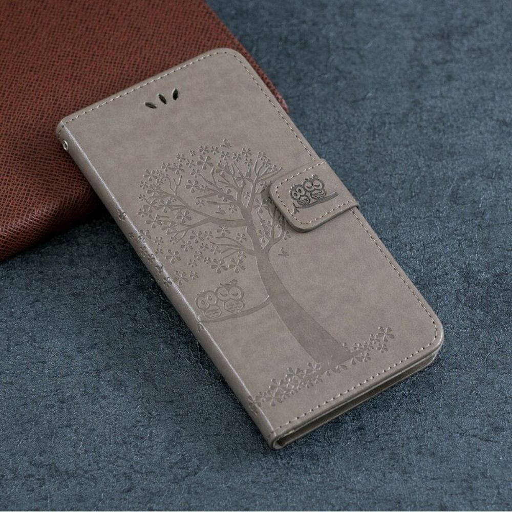 Flip Case Für Xiaomi Redmi Note 7 Mit Kordel Baum Und Riemcheneulen