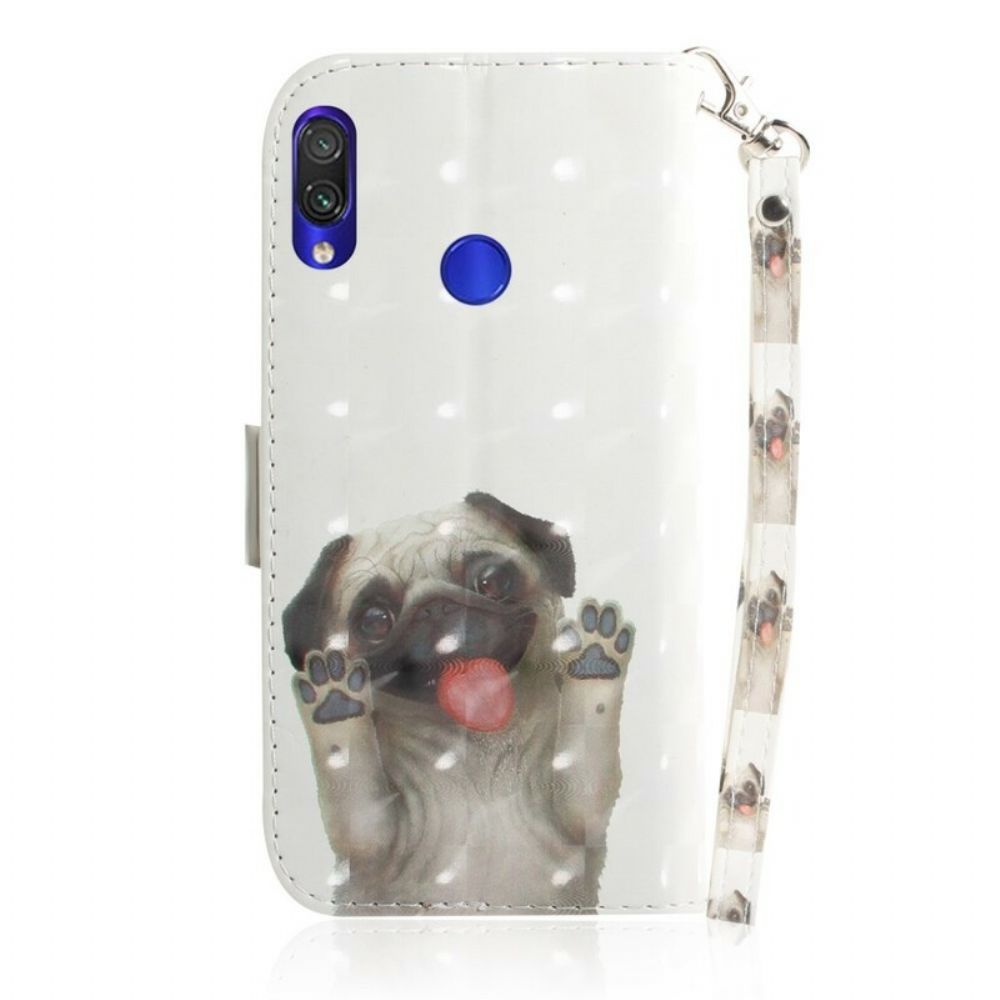 Flip Case Für Xiaomi Redmi Note 7 Mit Kordel Love My Dog Mit Lanyard