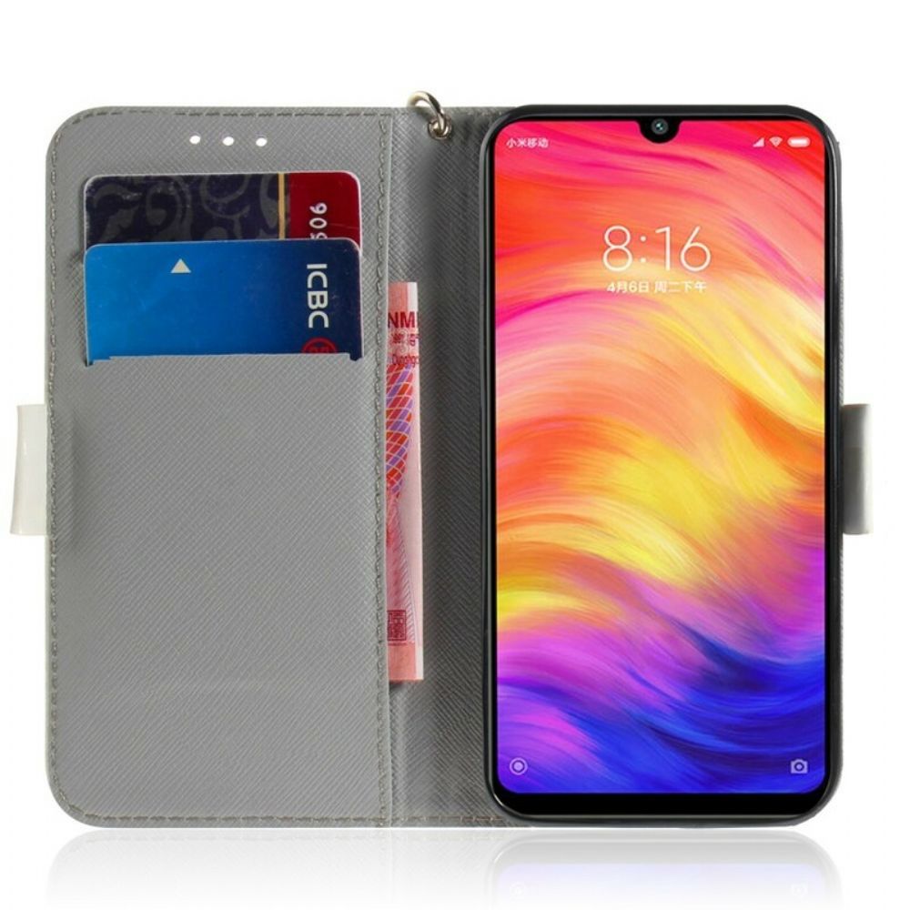 Flip Case Für Xiaomi Redmi Note 7 Mit Kordel Love My Dog Mit Lanyard