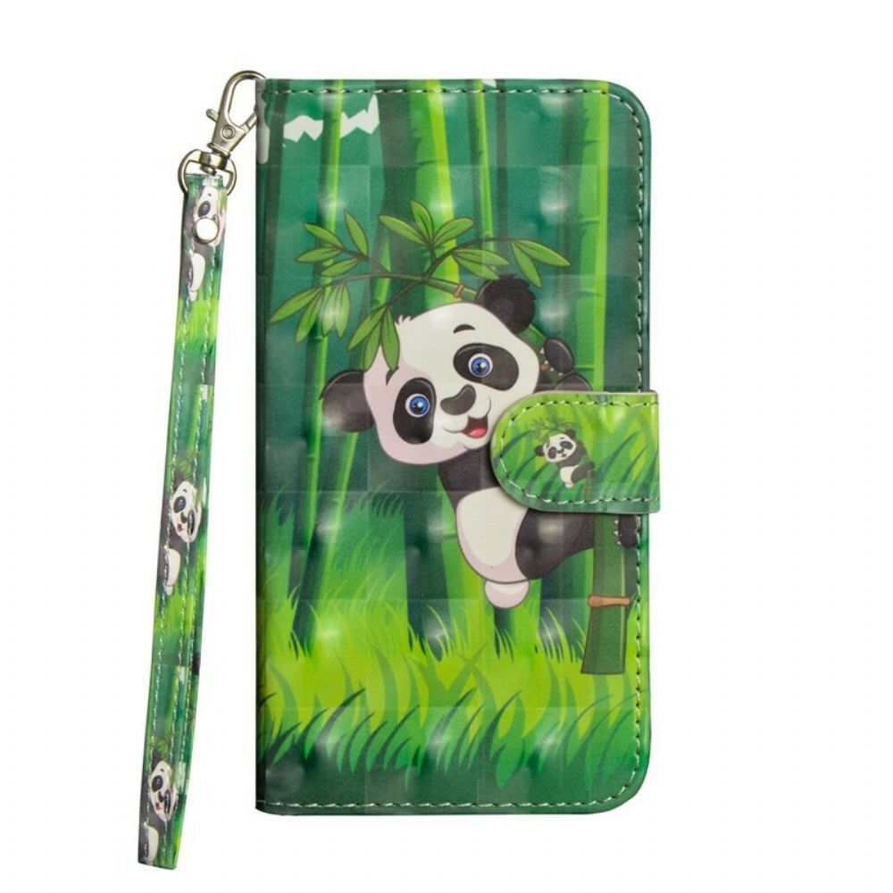 Flip Case Für Xiaomi Redmi Note 7 Panda Und Bambus