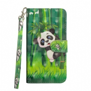 Flip Case Für Xiaomi Redmi Note 7 Panda Und Bambus