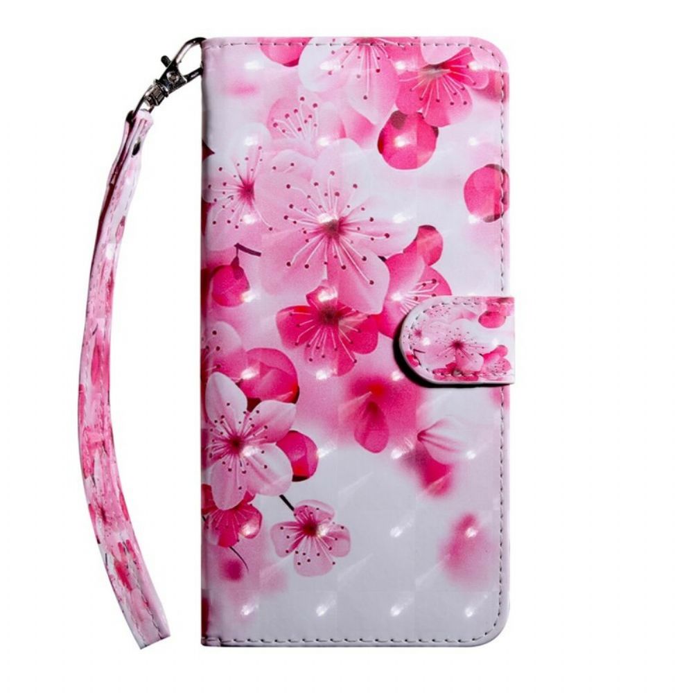 Flip Case Für Xiaomi Redmi Note 7 Rosa Blumen