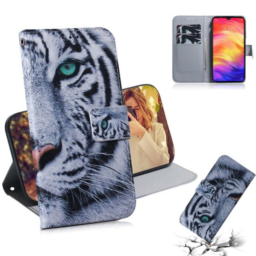 Flip Case Für Xiaomi Redmi Note 7 Tigergesicht