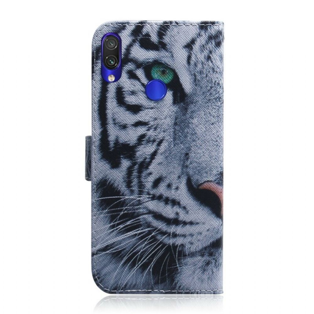 Flip Case Für Xiaomi Redmi Note 7 Tigergesicht