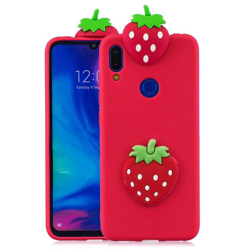 Handyhülle Für Xiaomi Redmi Note 7 3d Erdbeere