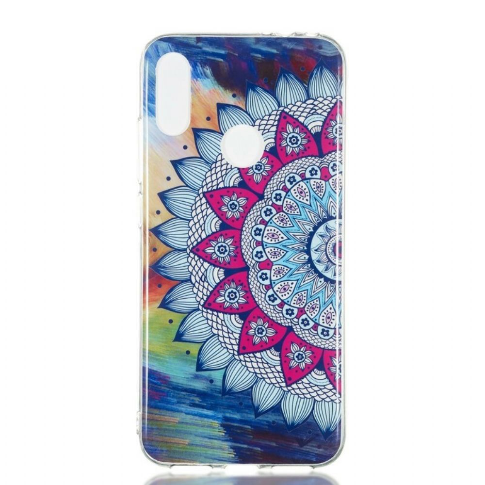 Handyhülle Für Xiaomi Redmi Note 7 Fluoreszierendes Buntes Mandala