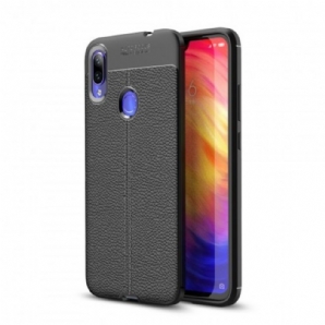 Hülle Für Xiaomi Redmi Note 7 Doppellinie Litchi-leder-effekt