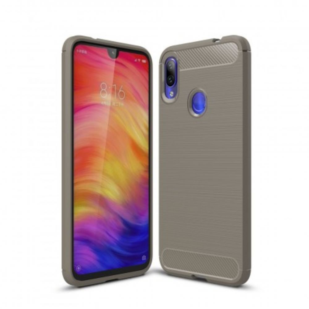 Hülle Für Xiaomi Redmi Note 7 Gebürstete Kohlefaser