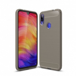 Hülle Für Xiaomi Redmi Note 7 Gebürstete Kohlefaser