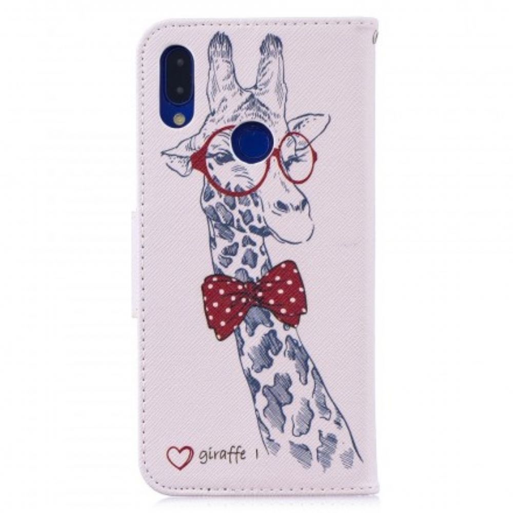 Lederhüllen Für Xiaomi Redmi Note 7 Nerdige Giraffe