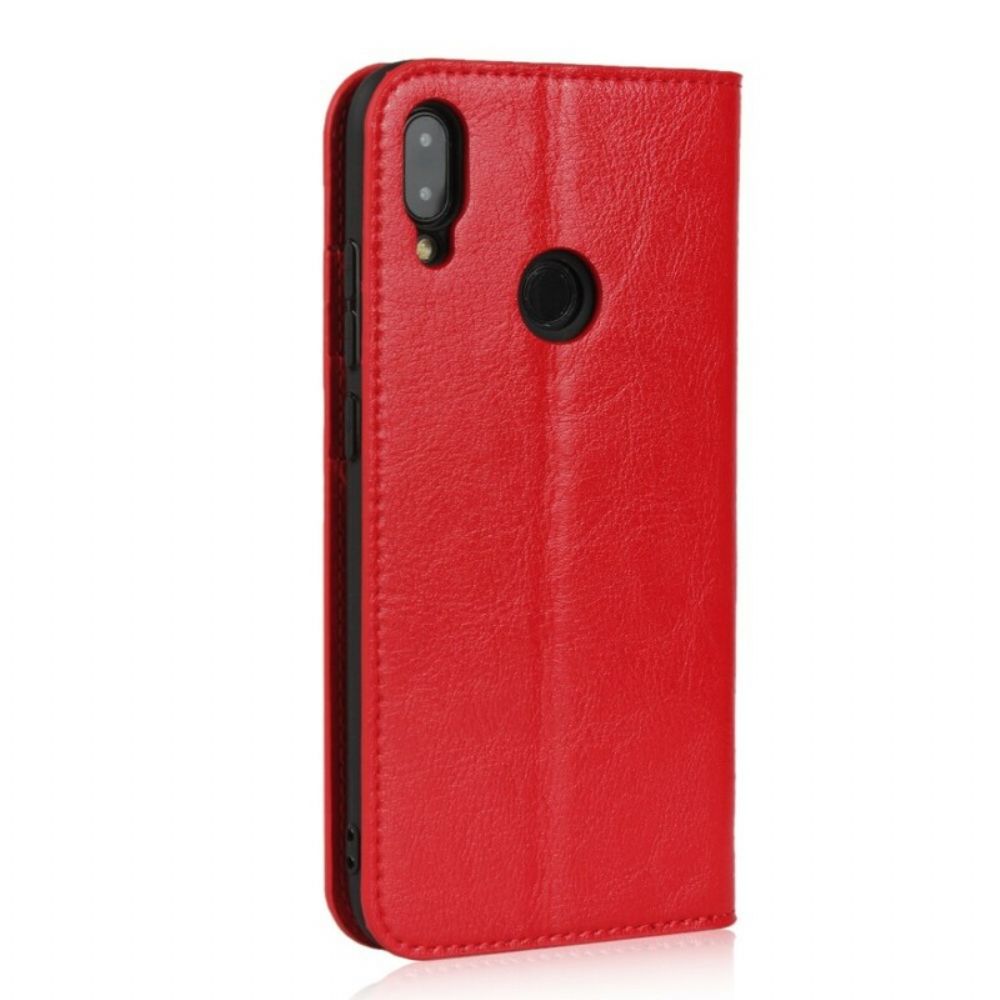 Schutzhülle Für Xiaomi Redmi Note 7 Flip Case Echt Gealtertes Leder