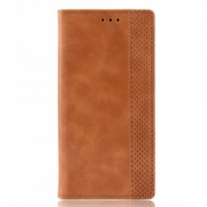 Schutzhülle Für Xiaomi Redmi Note 7 Flip Case Stilisierter Vintage-ledereffekt