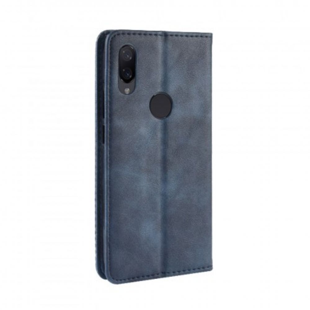 Schutzhülle Für Xiaomi Redmi Note 7 Flip Case Stilisierter Vintage-ledereffekt